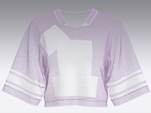 Girls Basketball Crop Tshirt - Mesh V2 3D Model