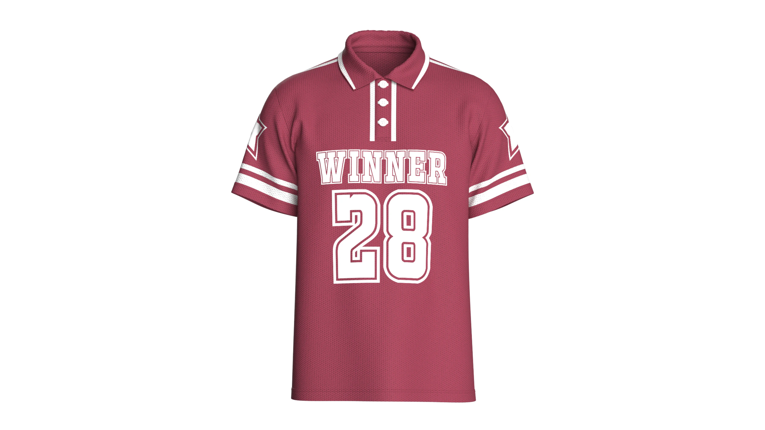 Men Basketball Winner Polo Shirt - Mesh 3D Model .c4d .max .obj .3ds .fbx .stl .blend 