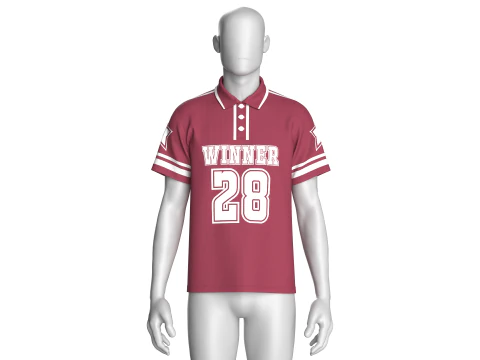 Men Basketball Winner Polo Shirt - Mesh 3D Model