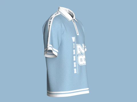 Men Basketball Winner Polo Shirt - Mesh 3D Model