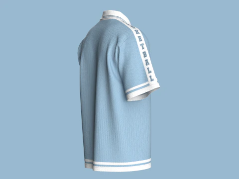 Men Basketball Winner Polo Shirt - Mesh 3D Model