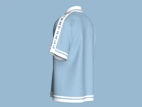 Men Basketball Winner Polo Shirt - Mesh 3D Model
