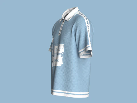 Men Basketball Winner Polo Shirt - Mesh 3D Model