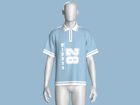 Men Basketball Winner Polo Shirt - Mesh 3D Model