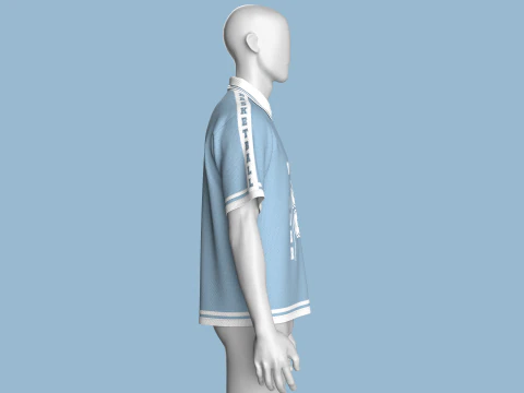 Men Basketball Winner Polo Shirt - Mesh 3D Model