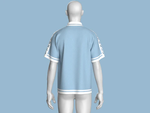Men Basketball Winner Polo Shirt - Mesh 3D Model