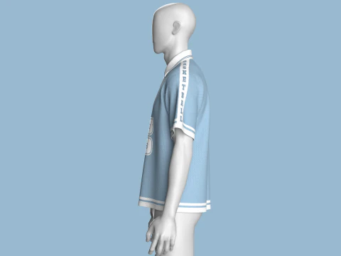 Men Basketball Winner Polo Shirt - Mesh 3D Model