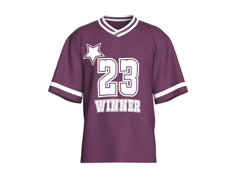 男性バスケットボール勝者 T シャツ - メッシュ V2 3Dモデル