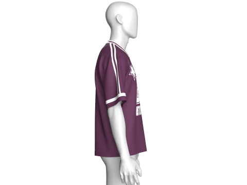 Camiseta ganadora de baloncesto para hombre - Mesh V2 Modelo 3D