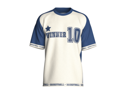 男性バスケットボール勝者 T シャツ - メッシュ V3 3Dモデル