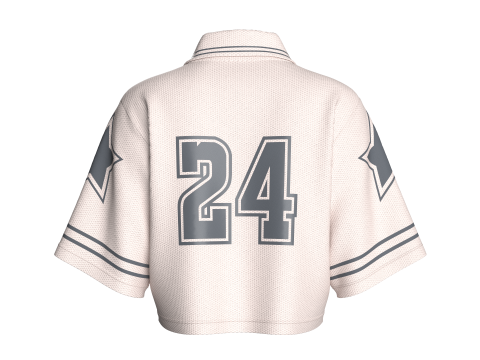 Polo da basket per ragazze con cerniera - Maglia Modello 3D