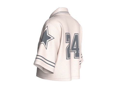 Polo da basket per ragazze con cerniera - Maglia Modello 3D