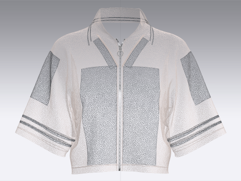 Polo da basket per ragazze con cerniera - Maglia Modello 3D