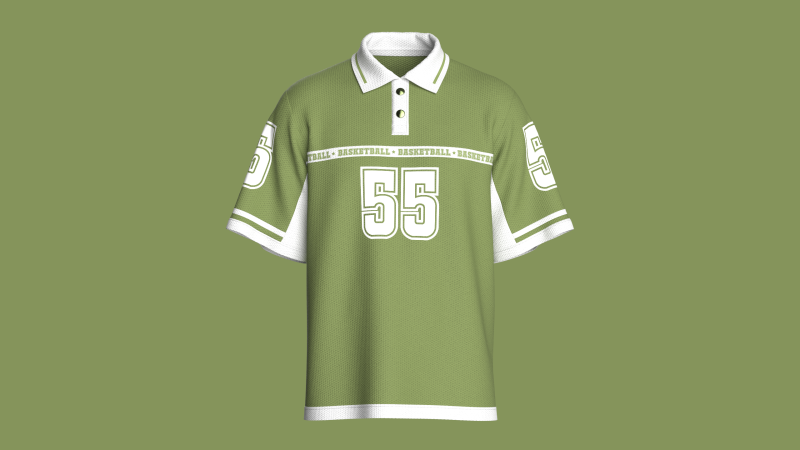 Męska koszulka polo do koszykówki – siatka Model 3D .c4d .max .obj .3ds .fbx .stl .blend 