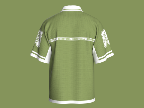 Męska koszulka polo do koszykówki – siatka Model 3D