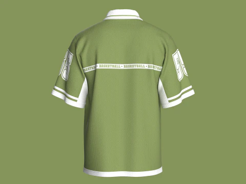 Men Basketball Polo Shirt - Mesh 3D Model