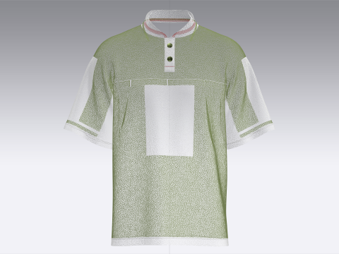 Męska koszulka polo do koszykówki – siatka Model 3D