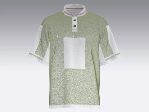 Men Basketball Polo Shirt - Mesh 3D Model
