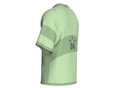 T-shirt de basket-ball Raglan pour hommes - Maille Modèle 3D