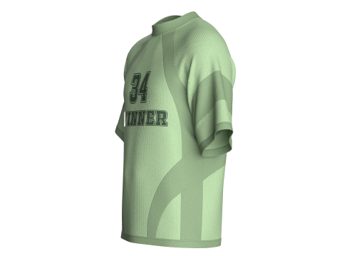 T-shirt de basket-ball Raglan pour hommes - Maille Modèle 3D