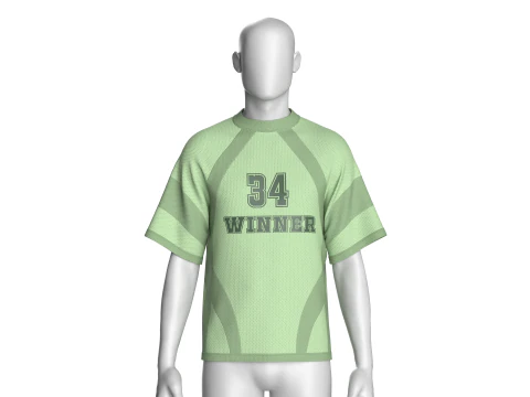 Men Raglan Basketball Tshirt - Mesh 3D Model