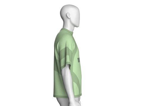 T-shirt de basket-ball Raglan pour hommes - Maille Modèle 3D