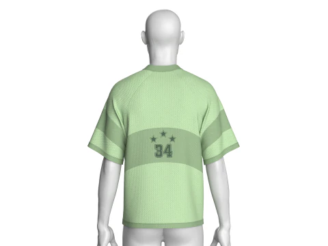 Men Raglan Basketball Tshirt - Mesh 3D Model