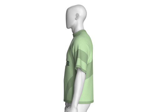 T-shirt de basket-ball Raglan pour hommes - Maille Modèle 3D