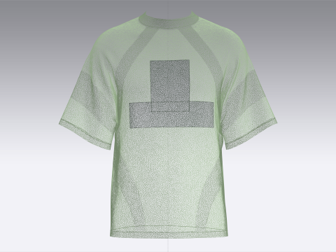 T-shirt de basket-ball Raglan pour hommes - Maille Modèle 3D