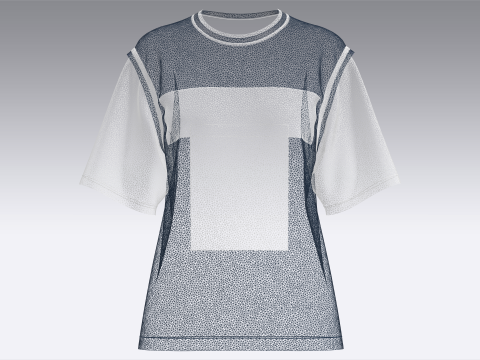 Баскетбольна синьо-біла сорочка для дівчат 3D Модель