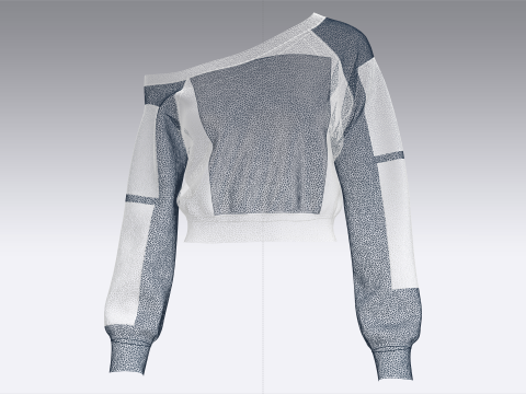 Sudadera de cuello largo de baloncesto para niña Modelo 3D