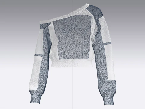 Girls Basketball Long Neck Sweatshirt 3D Model