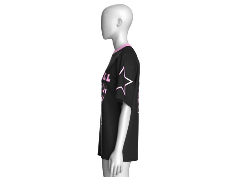 Girls Basketball Tshirt - Mesh 3D Model