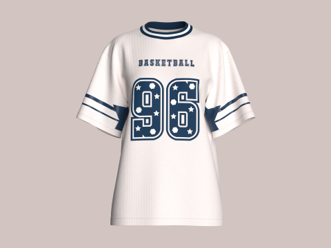 Girls Basketball Tshirt - Mesh V2 3D Model