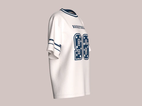Girls Basketball Tshirt - Mesh V2 3D Model
