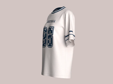 Girls Basketball Tshirt - Mesh V2 3D Model
