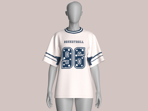 Баскетбольна футболка для дівчат - Сітка V2 3D Модель