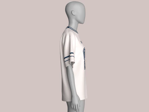 Girls Basketball Tshirt - Mesh V2 3D Model