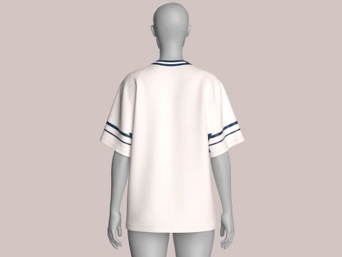 Girls Basketball Tshirt - Mesh V2 3D Model