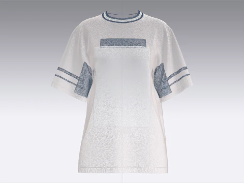 Girls Basketball Tshirt - Mesh V2 3D Model