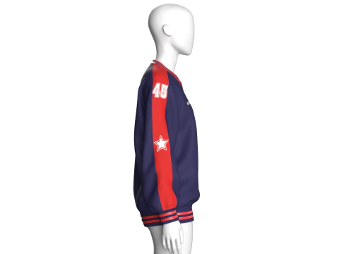 Girls Oversized Basketball Tshirt - Happy New Year 3D Model