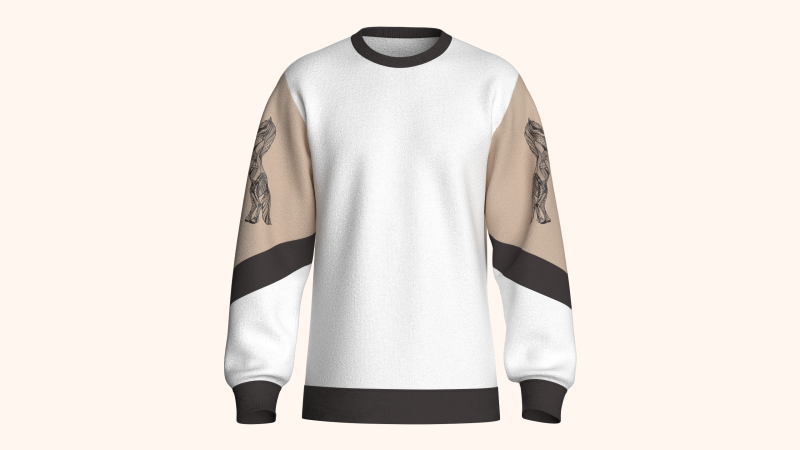 Sudadera de hombres con manga estampada de 3 toneladas Modelo 3D .c4d .max .obj .3ds .fbx .stl .blend 