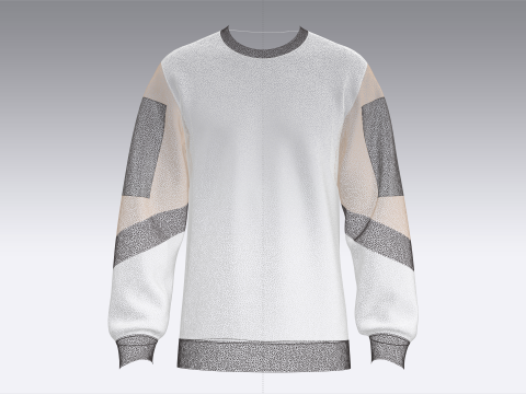 Sudadera de hombres con manga estampada de 3 toneladas Modelo 3D