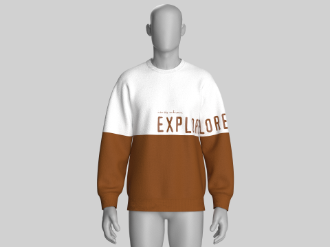 पुरुष मुद्रित स्वेटशर्ट - अन्वेषण करें 3D मॉडल