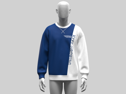 Sudadera Estampada Hombre - Sigue Creciendo Modelo 3D