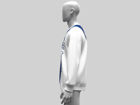 Męska bluza z nadrukiem &mdash; rozwijaj się Model 3D