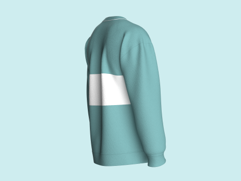 Hombres bolsillo con sudadera estampada Modelo 3D