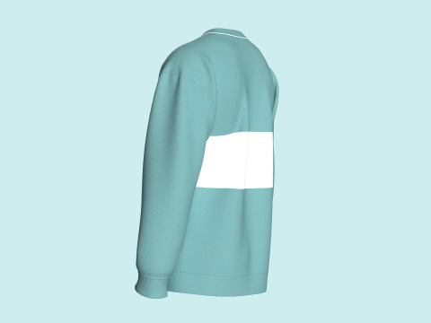 Hombres bolsillo con sudadera estampada Modelo 3D