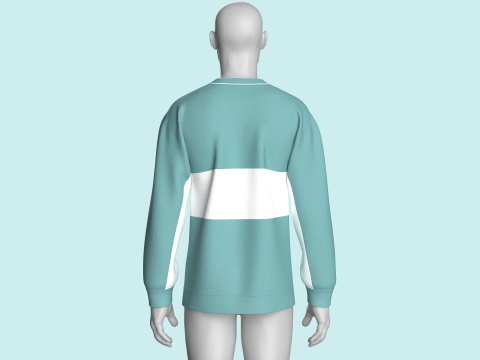 Hombres bolsillo con sudadera estampada Modelo 3D