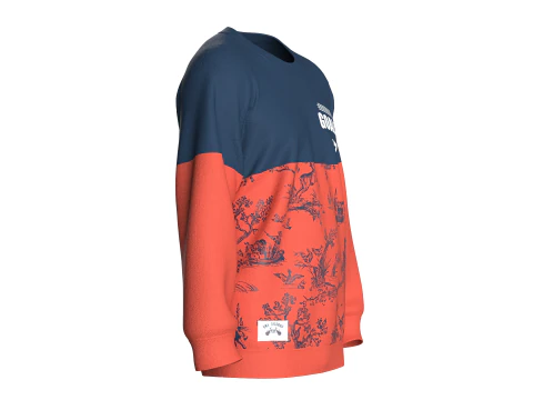 Men Printed Sweatshirt - GOALS SET 3D Model